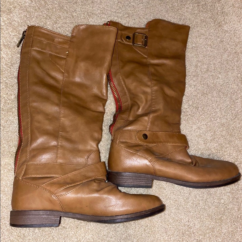 Steve Madden tan leather boots (size: 8.5)